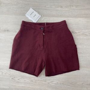 Acne Studios Shorts Womens XXS Red Linen Blend Gioia